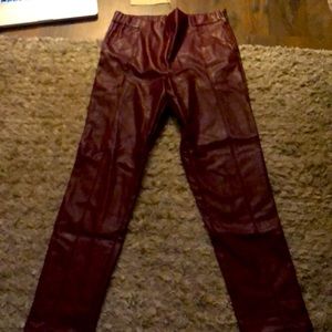 Red leather pants!